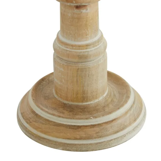 Natural Mango Wood Pillar Candle Holders, Set Of 3-Kirkland's Home Best Sale