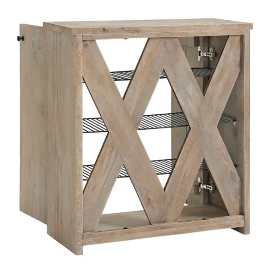 Natural Mango Wood Shoe Cubbie-Kirkland's Home Clearance