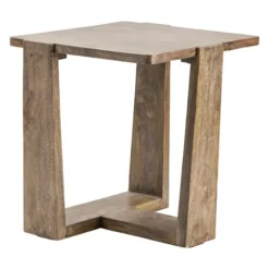 Natural Mango Wood T-Base Accent Table-Kirkland's Home Shop