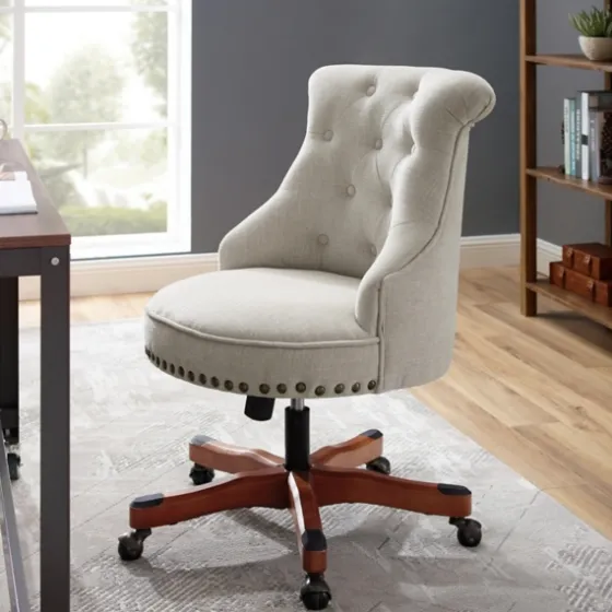 Natural Miller Tufted Office Chair-Kirkland's Home Best Sale
