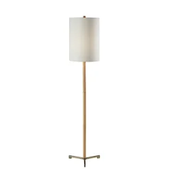 Natural Oak Wood Slim Floor Lamp-Kirkland's Home Store