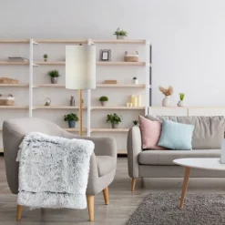Natural Oak Wood Slim Floor Lamp-Kirkland's Home Store