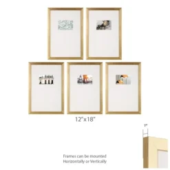 Natural Offset Mat 4X6 5-Pc. Gallery Wall Set-Kirkland's Home Flash Sale