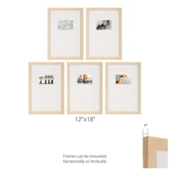Natural Offset Mat 4X6 5-Pc. Gallery Wall Set-Kirkland's Home Flash Sale
