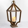 Natural Open Wood Footed Lantern, 21 In.-Kirkland's Home Cheap