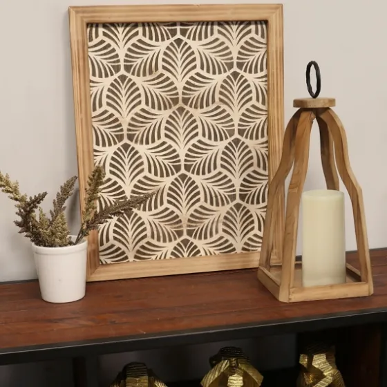 Natural Open Wood Frame Lantern-Kirkland's Home Best