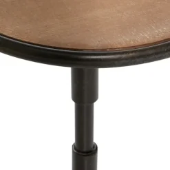 Natural Pine And Gray Metal Accent Table, 21 In.-Kirkland's Home Online