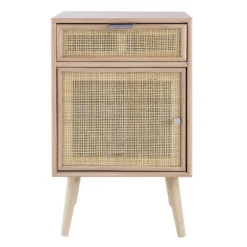 Natural Pine And Rat Single Door Cabinet-Kirkland's Home Outlet