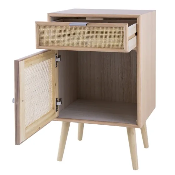 Natural Pine And Rat Single Door Cabinet-Kirkland's Home Outlet