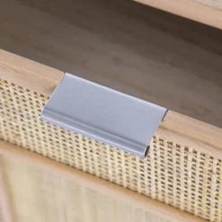 Natural Pine And Rat Single Door Cabinet-Kirkland's Home Outlet