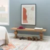 Natural Pine Wood Knotted Column Bench-Kirkland's Home Outlet