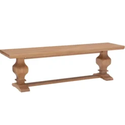 Natural Pine Wood Knotted Column Bench-Kirkland's Home Outlet