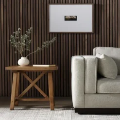 Natural Pine Wood Trellis Accent Table-Kirkland's Home Cheap
