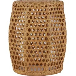 Natural Rat Drum 2-Pc. Accent Table Set-Kirkland's Home Clearance