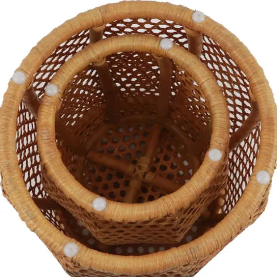 Natural Rat Drum 2-Pc. Accent Table Set-Kirkland's Home Clearance