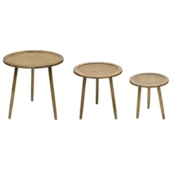 Natural Rat Tripod Accent Tables, Set Of 3-Kirkland's Home Cheap