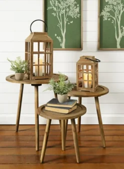 Natural Rat Tripod Accent Tables, Set Of 3-Kirkland's Home Cheap
