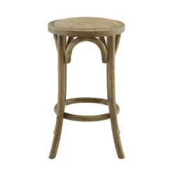 Natural Rat Upholstered Wood Counter Stool-Kirkland's Home Best