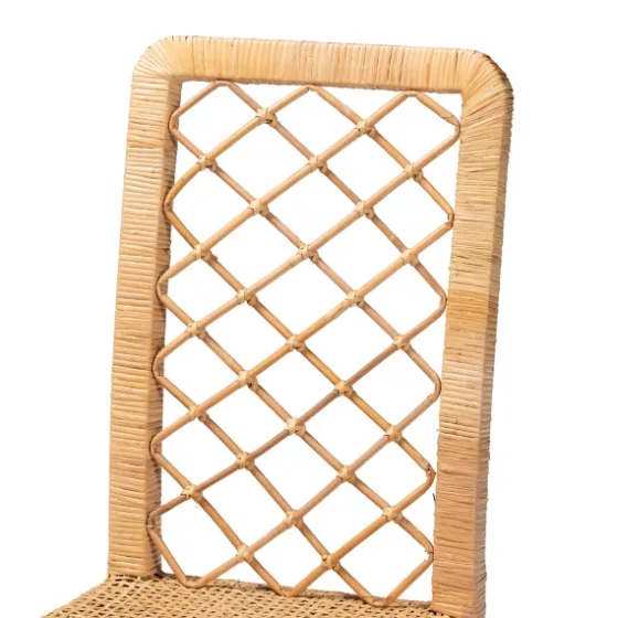 Natural Rat Woven Back Dining Chairs, Set Of 2-Kirkland's Home Shop