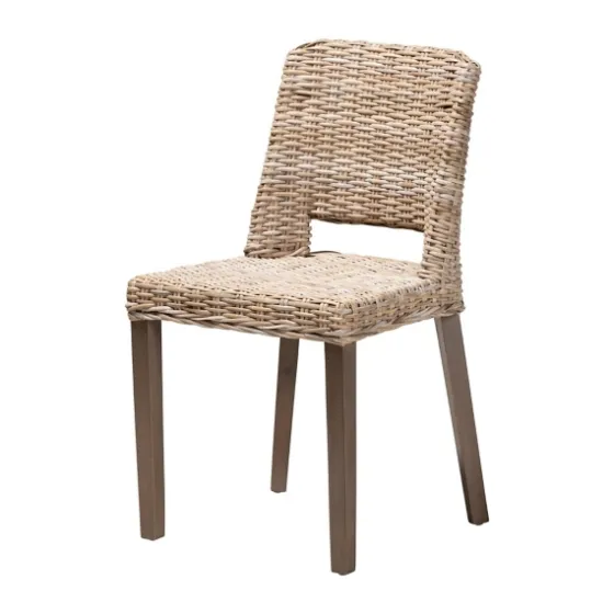 Natural Rattan Cutout Back Dining Chair-Kirkland's Home Fashion