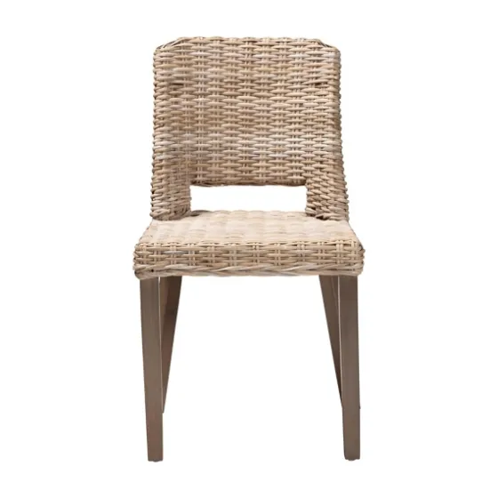Natural Rattan Cutout Back Dining Chair-Kirkland's Home Fashion