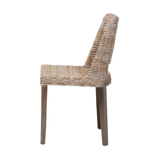 Natural Rattan Cutout Back Dining Chair-Kirkland's Home Fashion