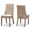 Natural Rattan High Back Dining Chairs, Set Of 2-Kirkland's Home Sale