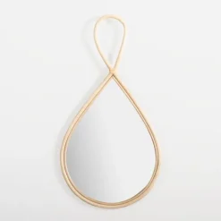 Natural Rattan Raindrop Wall Mirror-Kirkland's Home Online