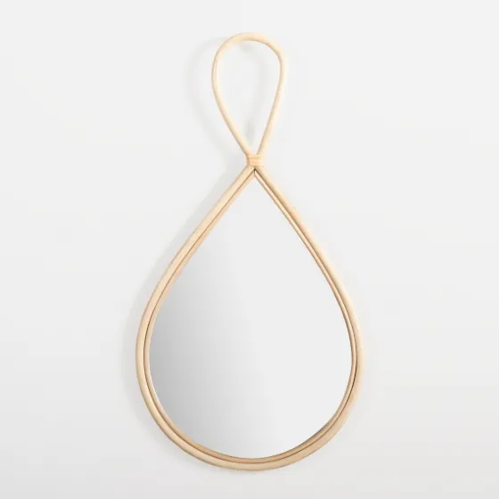 Natural Rattan Raindrop Wall Mirror-Kirkland's Home Online