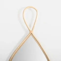 Natural Rattan Raindrop Wall Mirror-Kirkland's Home Online