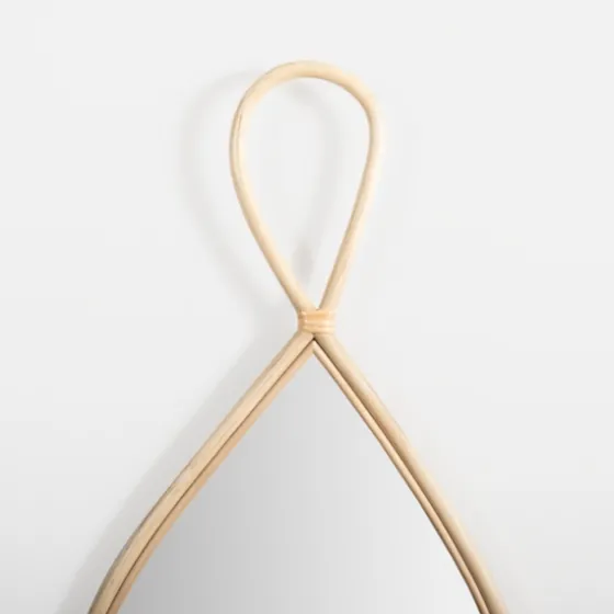 Natural Rattan Raindrop Wall Mirror-Kirkland's Home Online