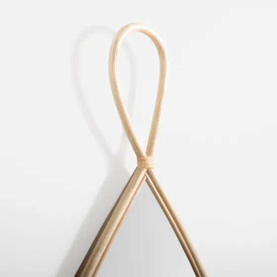 Natural Rattan Raindrop Wall Mirror-Kirkland's Home Online