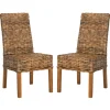 Natural Rattan Wood Woven 2-Pc. Dining Chair Set-Kirkland's Home Sale