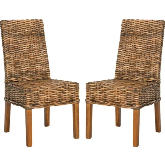Natural Rattan Wood Woven 2-Pc. Dining Chair Set-Kirkland's Home Sale