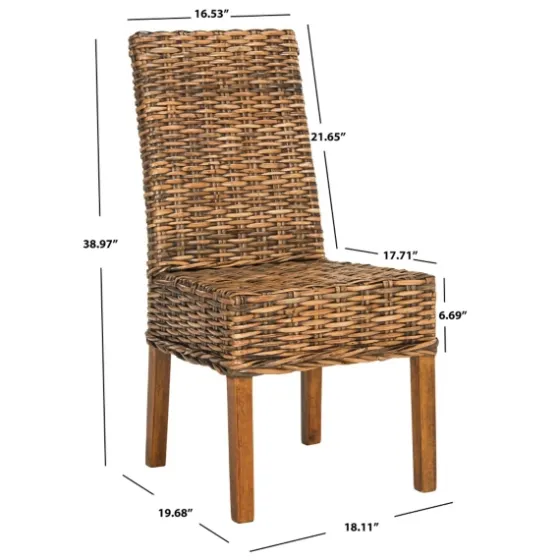 Natural Rattan Wood Woven 2-Pc. Dining Chair Set-Kirkland's Home Sale
