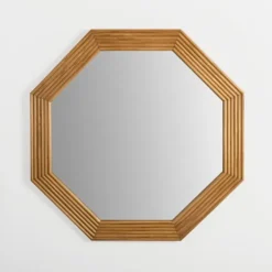 Natural Ribbed Frame Octagon Wall Mirror-Kirkland's Home Best