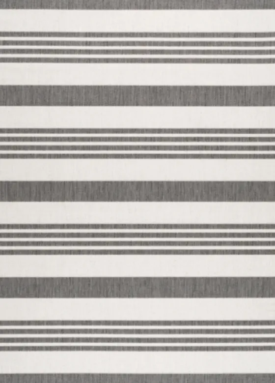 Natural Robin Stripe Outdoor Rug, 5X7-Kirkland's Home Online
