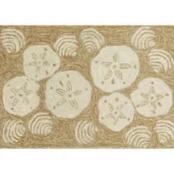 Natural Sand Dollar Outdoor Accent Rug-Kirkland's Home Online