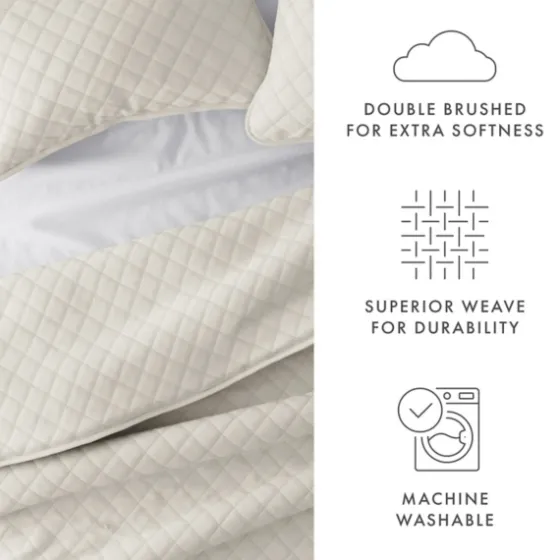 Natural Stitched Diamond 2-Pc. Twin Quilt Set-Kirkland's Home Store