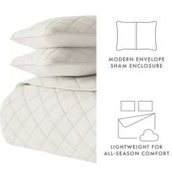 Natural Stitched Diamond 2-Pc. Twin Quilt Set-Kirkland's Home Store