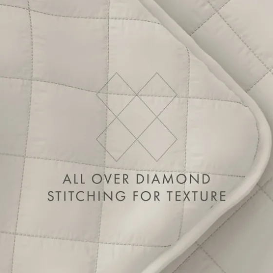 Natural Stitched Diamond 2-Pc. Twin Quilt Set-Kirkland's Home Store