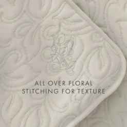 Natural Stitched Floral 3-Pc. King Quilt Set-Kirkland's Home Cheap