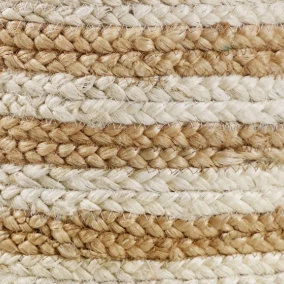 Natural Striped Jute Basket With Handles, 19 In.-Kirkland's Home Sale