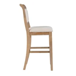 Natural Striped Upholstered Wood Frame Bar Stool-Kirkland's Home Sale
