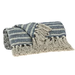 Natural Striped Woven Tassel Throw-Kirkland's Home Shop