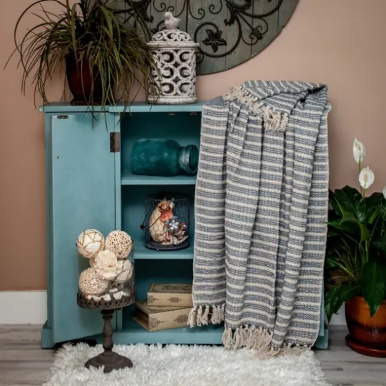 Natural Striped Woven Tassel Throw-Kirkland's Home Shop