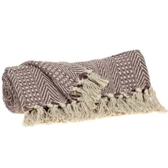Natural Striped Woven Tassel Throw-Kirkland's Home Best