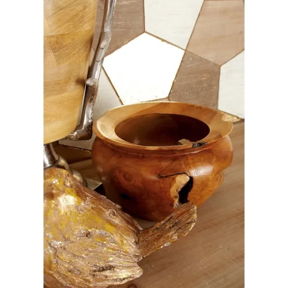 Natural Teak Wood Banga Bowl-Kirkland's Home Discount