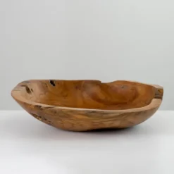 Natural Teak Wood Organic Bowl-Kirkland's Home Discount