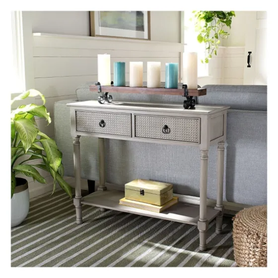 Natural Textured 2-Drawer Console Table-Kirkland's Home Fashion